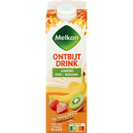 Melkan Ontbijtdrink aardbei-kiwi-banaan Foto van Melkan Ontbijtdrink aardbei-kiwi-banaan