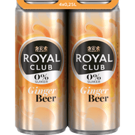 Foto van Royal Club Ginger beer 0% 4x 25cl