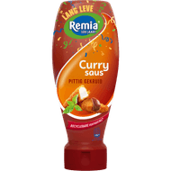 Remia Curry saus pittig gekruid Foto van Remia Curry saus pittig gekruid