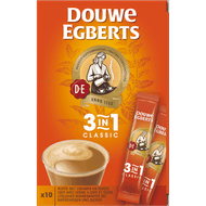 Douwe Egberts Oploskoffie 3-in-1 10st. Foto van Douwe Egberts Oploskoffie 3-in-1 10st.