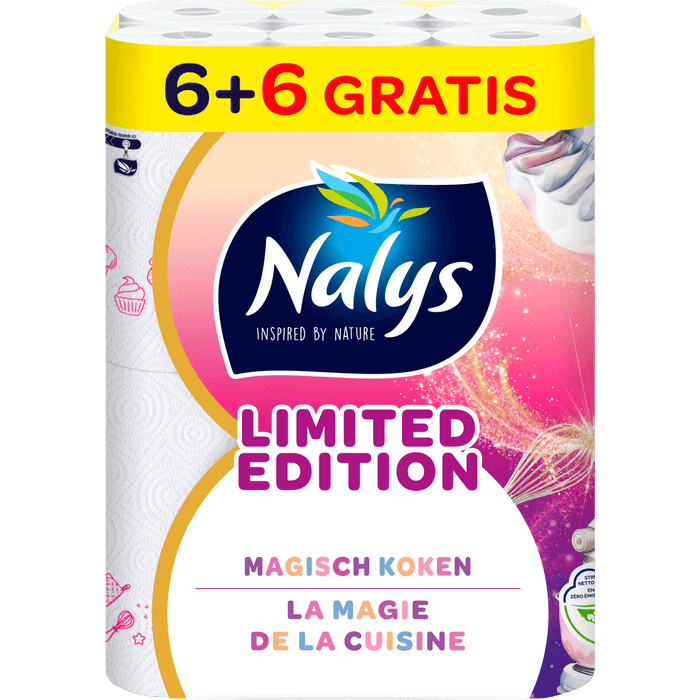 Nalys Keukenpapier limited edition 6+6 rollen gratis