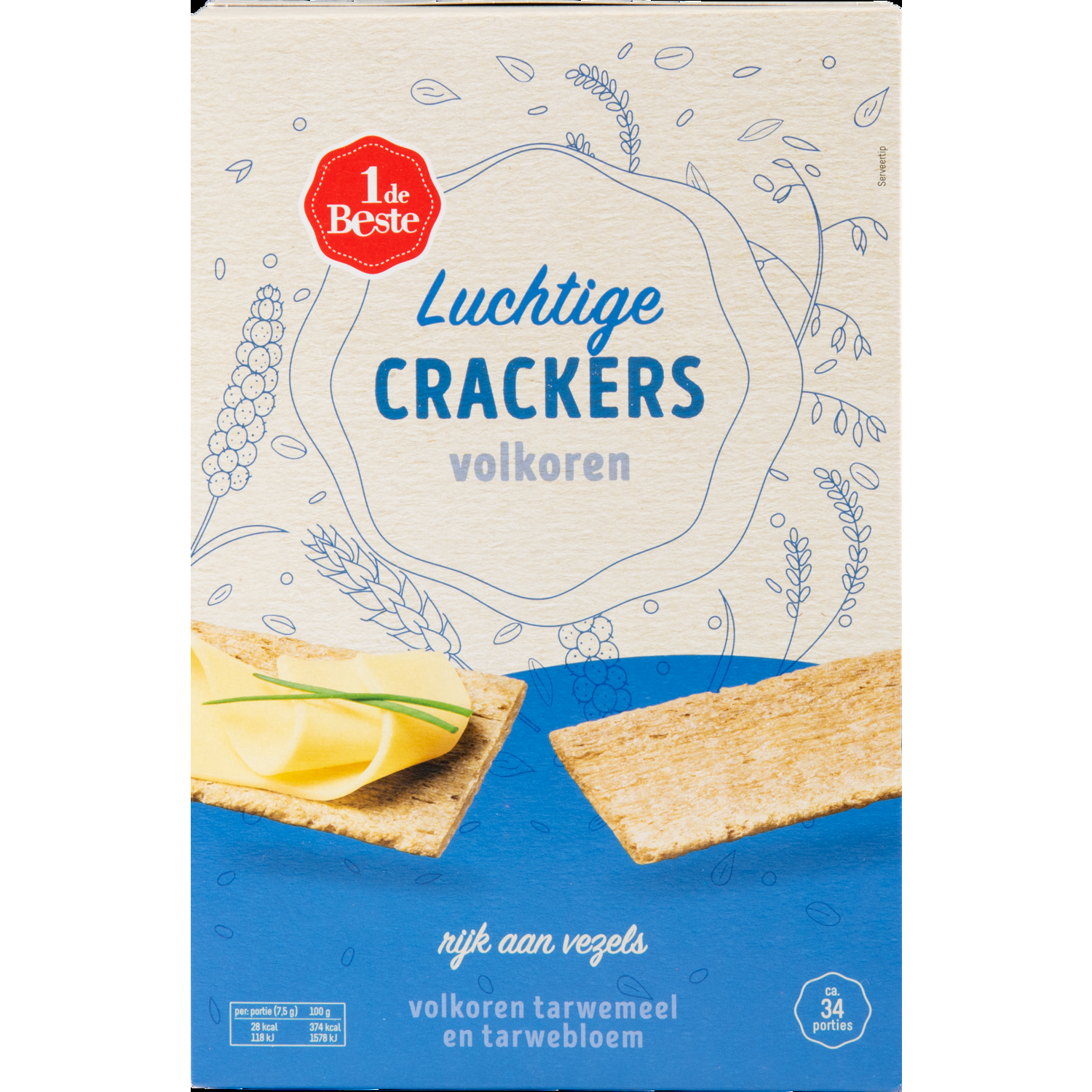 1 de Beste Luchtige crackers volkoren