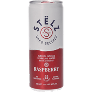 Stelz Hard seltzer raspberry Foto van Stelz Hard seltzer raspberry