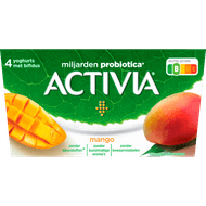 Activia Yoghurt mango 4 st. Foto van Activia Yoghurt mango 4 st.