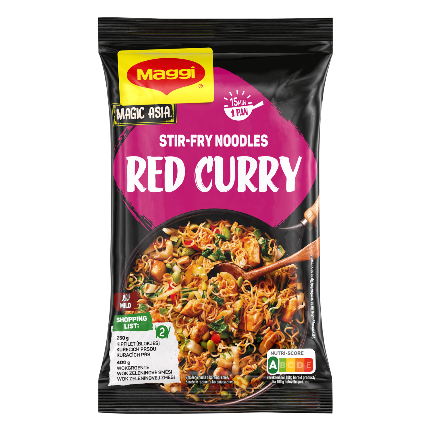 Maggi Roerbaknoedels red curry
