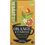 Clipper Kruidenthee orange-turmeric kop 20 zakjes Foto van Clipper Kruidenthee orange-turmeric kop 20 zakjes