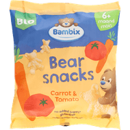 Bambix Berensnacks bio wortel tomaat 6+mnd Foto van Bambix Berensnacks bio wortel tomaat 6+mnd