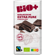 Bio+ Chocoladereep extra puur Foto van Bio+ Chocoladereep extra puur