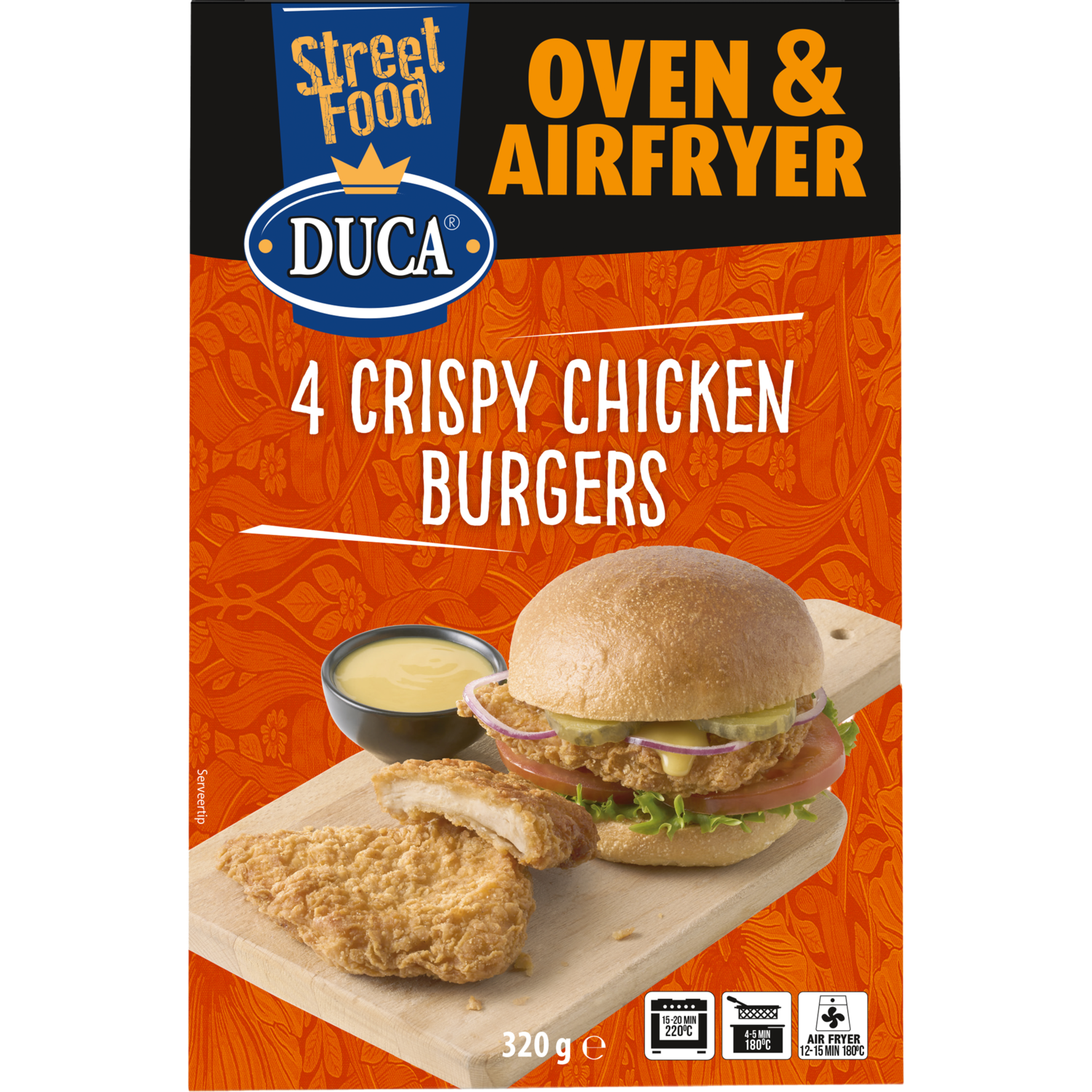 Duca Crispy chicken burgers