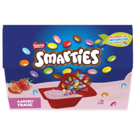 Nestlé Smarties yoghurt aardbei 2 stuks Foto van Nestlé Smarties yoghurt aardbei 2 stuks