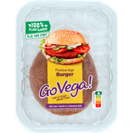 Go Vega Plantaardige burger 2 stuks Foto van Go Vega Plantaardige burger 2 stuks
