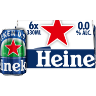Heineken Pilsener alcoholvrij 6x33cl Foto van Heineken Pilsener alcoholvrij 6x33cl