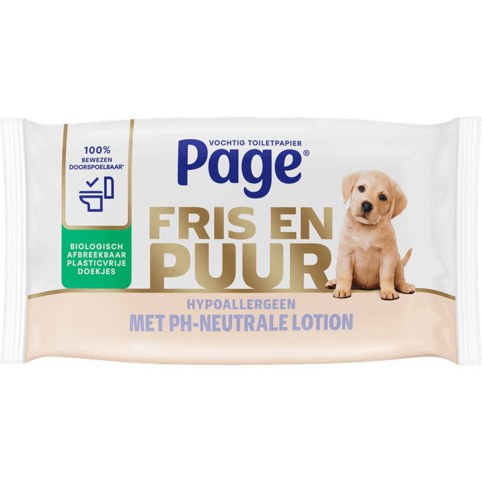 Page Vochtig toiletpapier puur