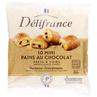 Délifrance Mini chocolade broodje 10 st. Foto van Délifrance Mini chocolade broodje 10 st.