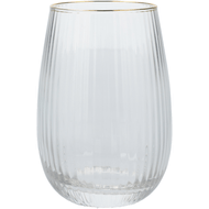 Glas met gouden rand 400 ml Foto van Glas met gouden rand 400 ml