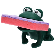 Sponshouder met spons Foto van Sponshouder met spons