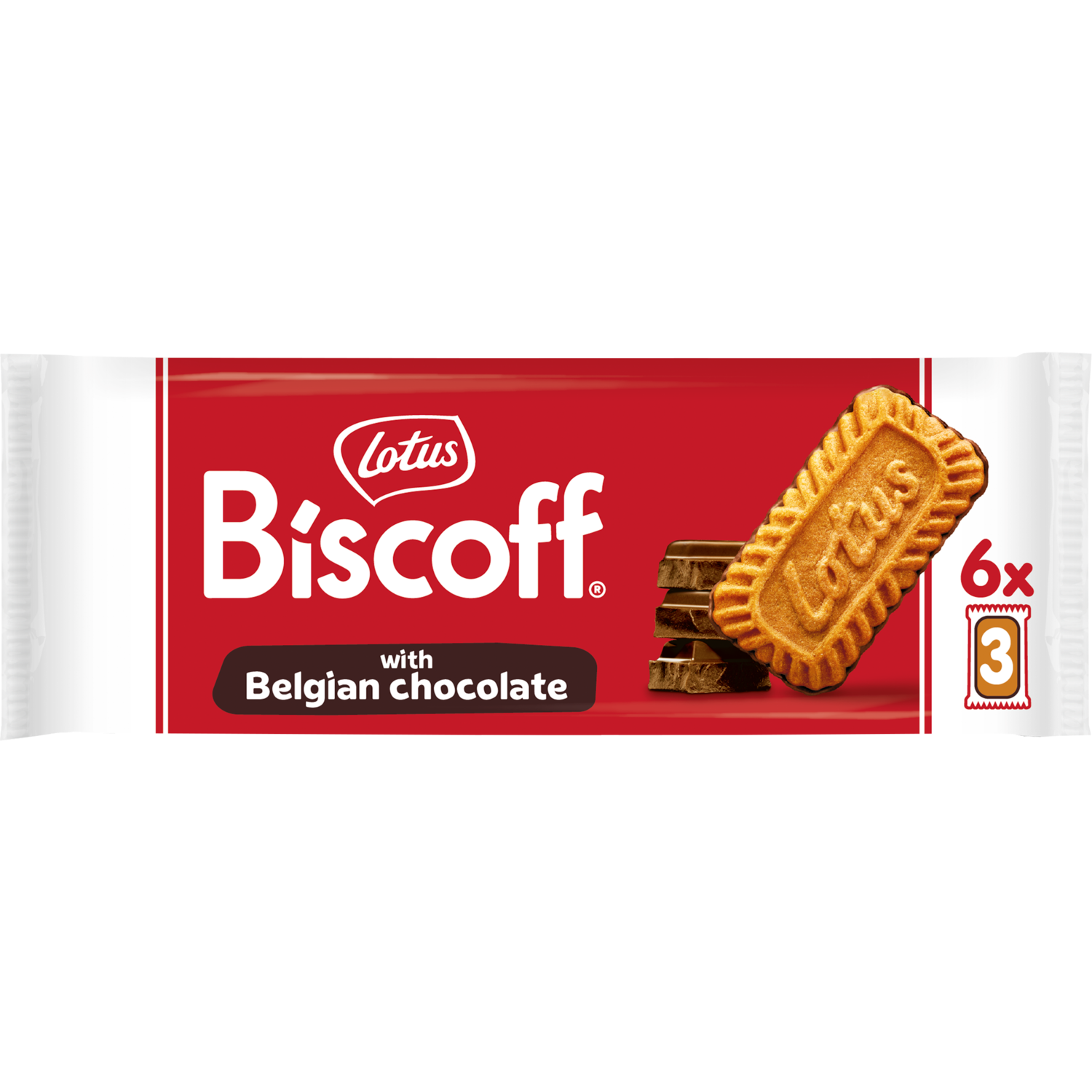Lotus Biscoff speculoos met chocolade 6x3 st.