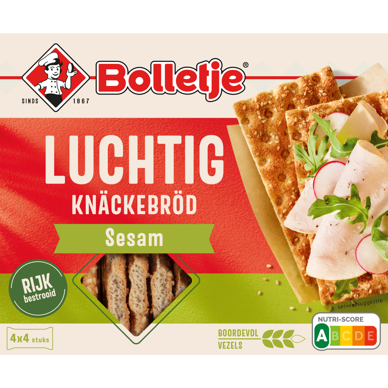 Bolletje Knackebrod luchtig sesam