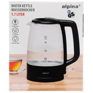 Alpina waterkoker glas 1.7ltr Foto van Alpina waterkoker glas 1.7ltr