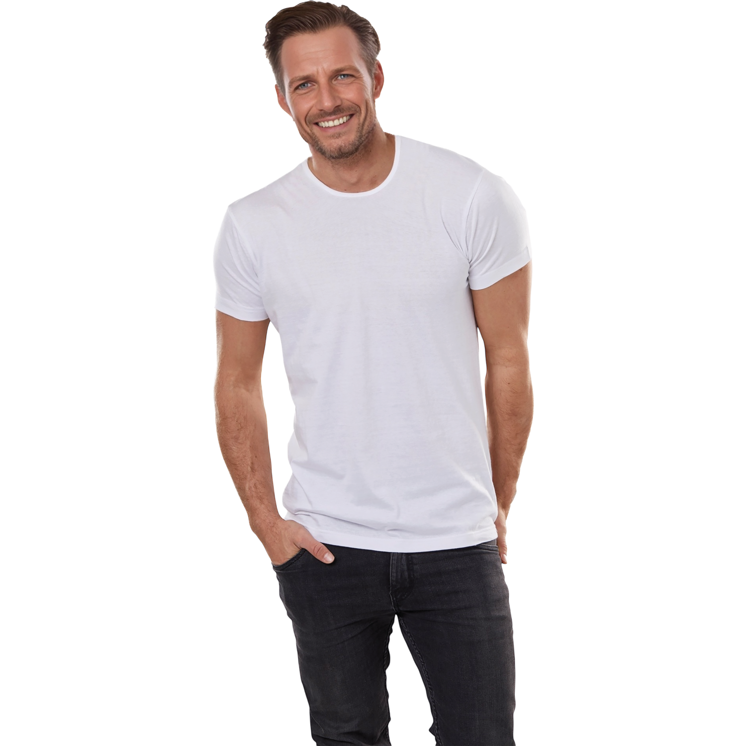 Hunk witte t-shirts s-xxl v-hals en rond 3-pack