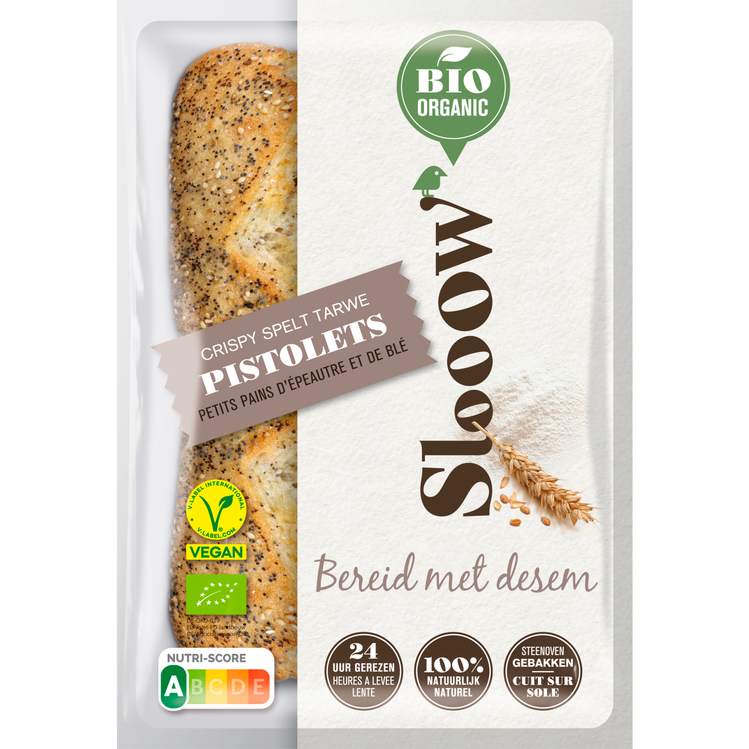 Slooow Speltbroodje 4 st.