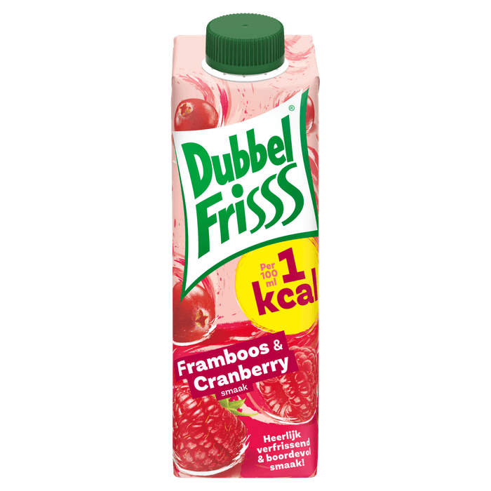 Dubbelfrisss Framboos-cranberry 1 kcal