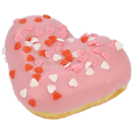 Foto van Hartvormige donut roze