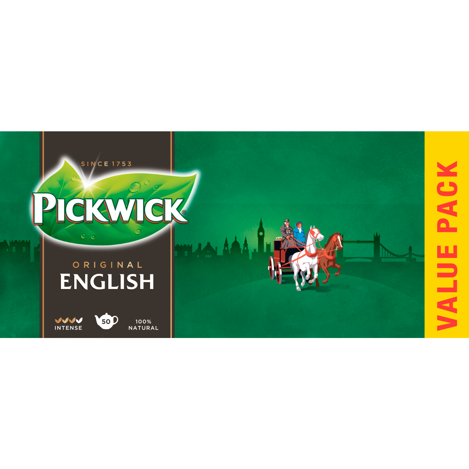 Pickwick English zwarte thee voor pot voordeelpak