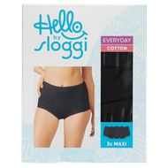 Sloggi Everyday slips midi 3-pack zwart Foto van Sloggi Everyday slips midi 3-pack zwart