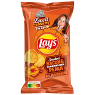 Lay's Ribbelchips max smoked bacon& car. peach Foto van Lay's Ribbelchips max smoked bacon& car. peach