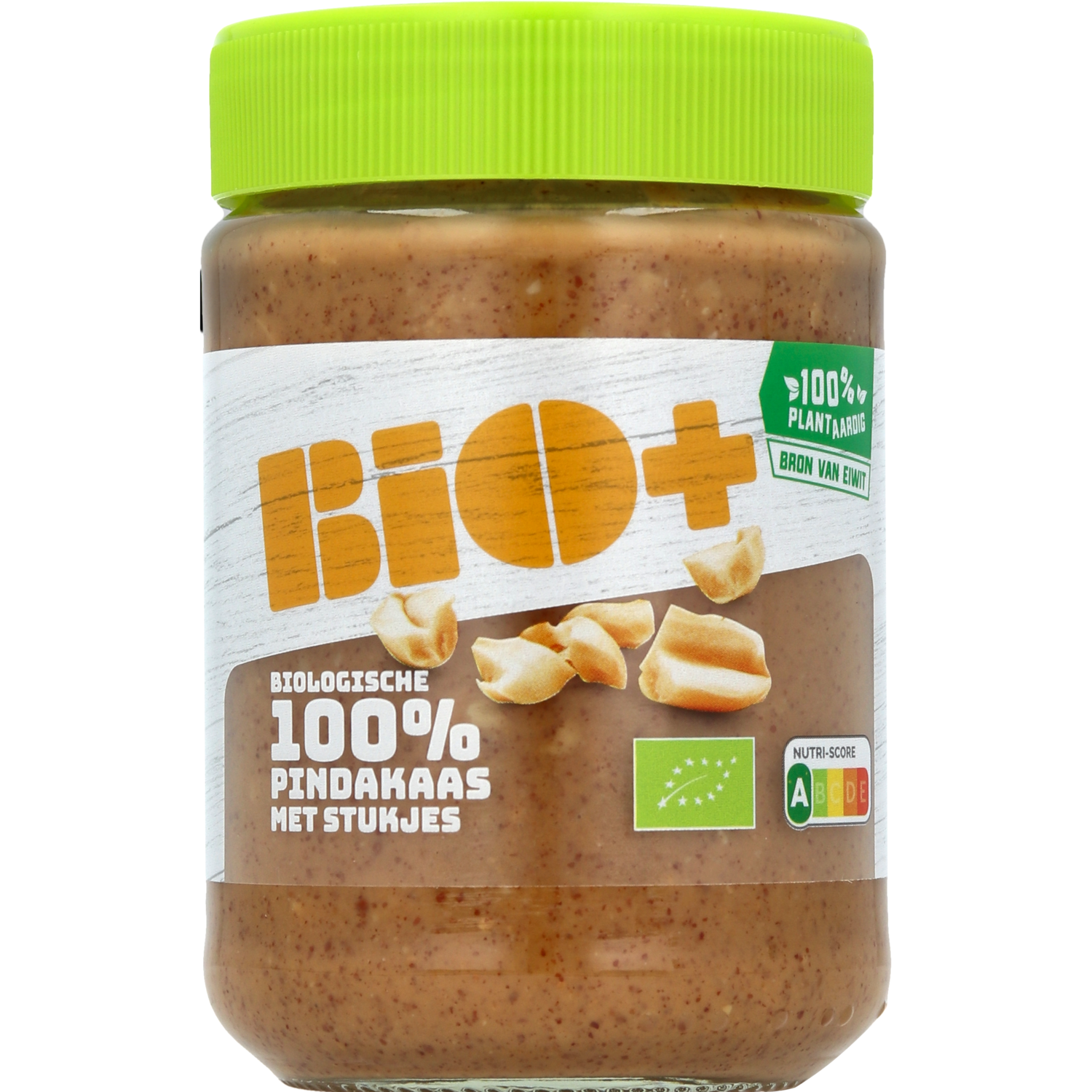 Bio+ 100% pindakaas met stukjes