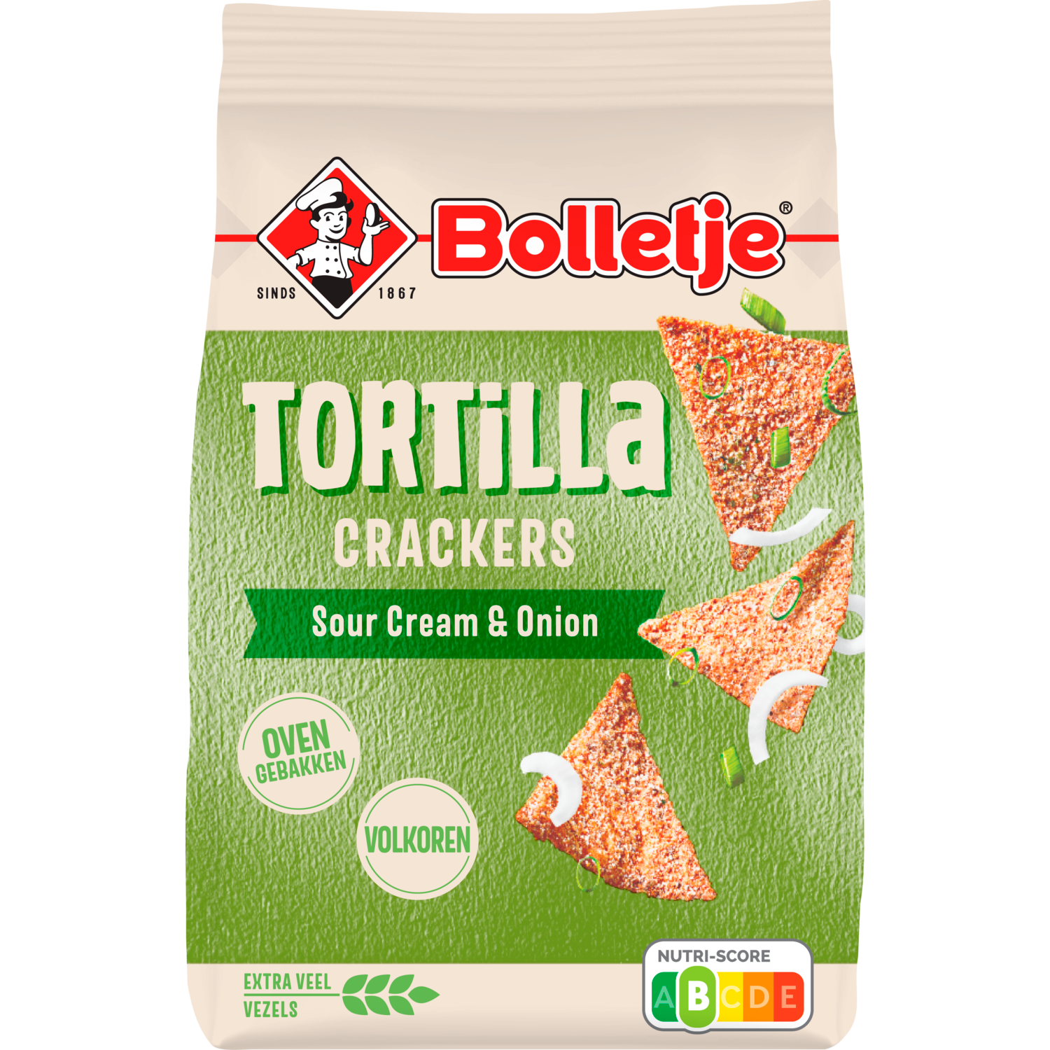 Bolletje Tortilla crackers sour cream onion