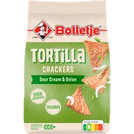Foto van Bolletje Tortilla crackers sour cream onion