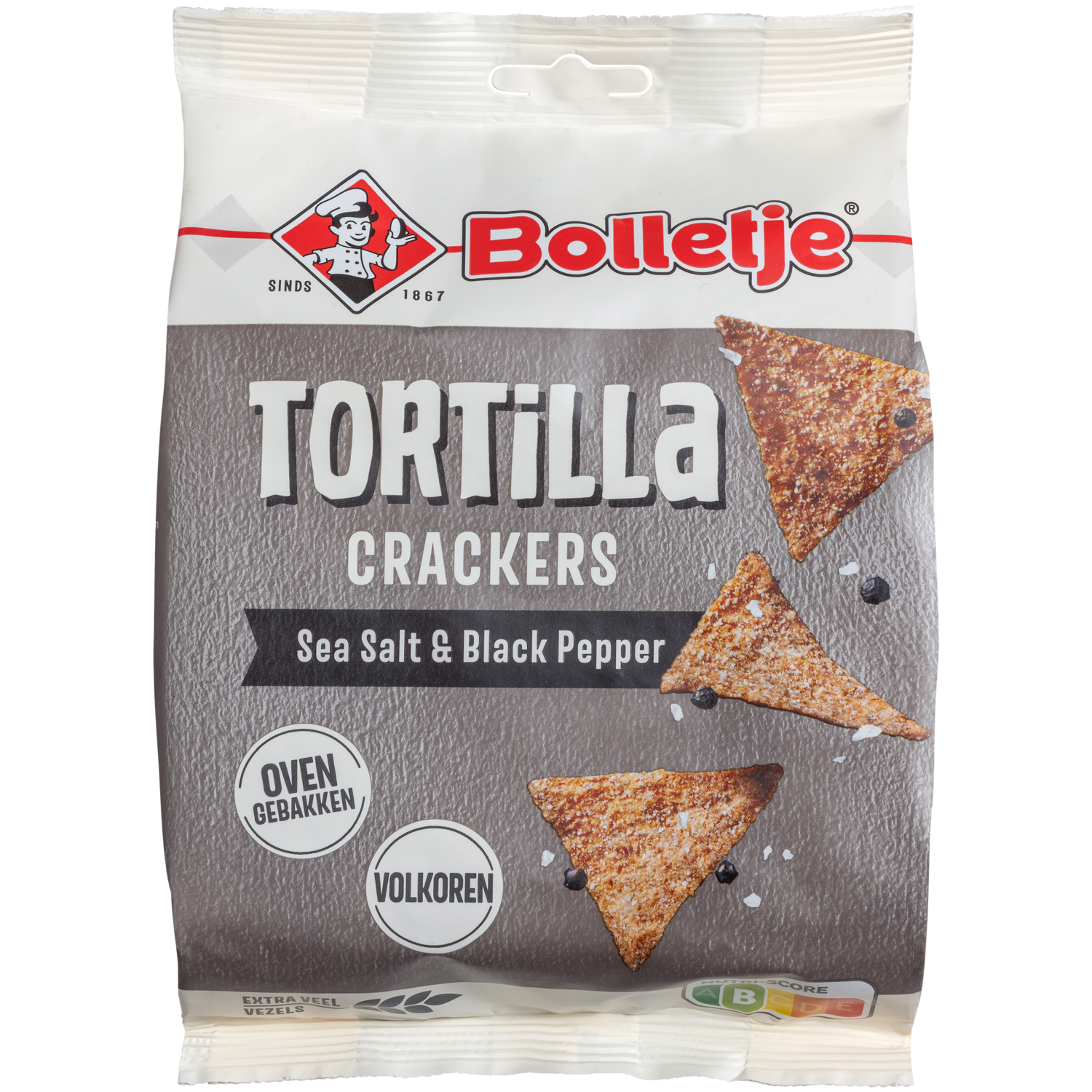 Bolletje Tortilla crackers sea salt black pepper