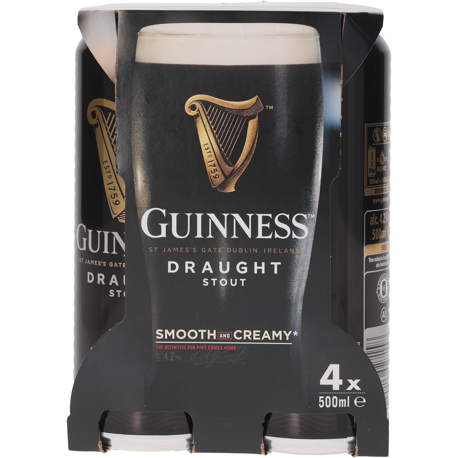 Guinness Stout draught 4x500ml