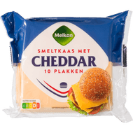 Foto van Melkan Cheddar smeltkaas 10 plakken