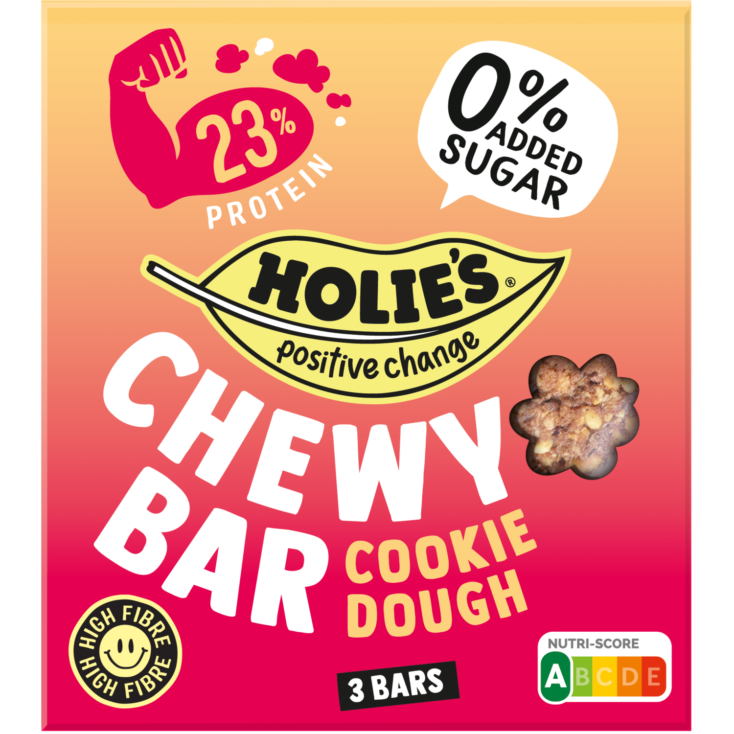 Holie's Chewy bar cookie dough 3 st.