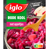 Iglo Rode kool met appel deelblokjes Foto van Iglo Rode kool met appel deelblokjes