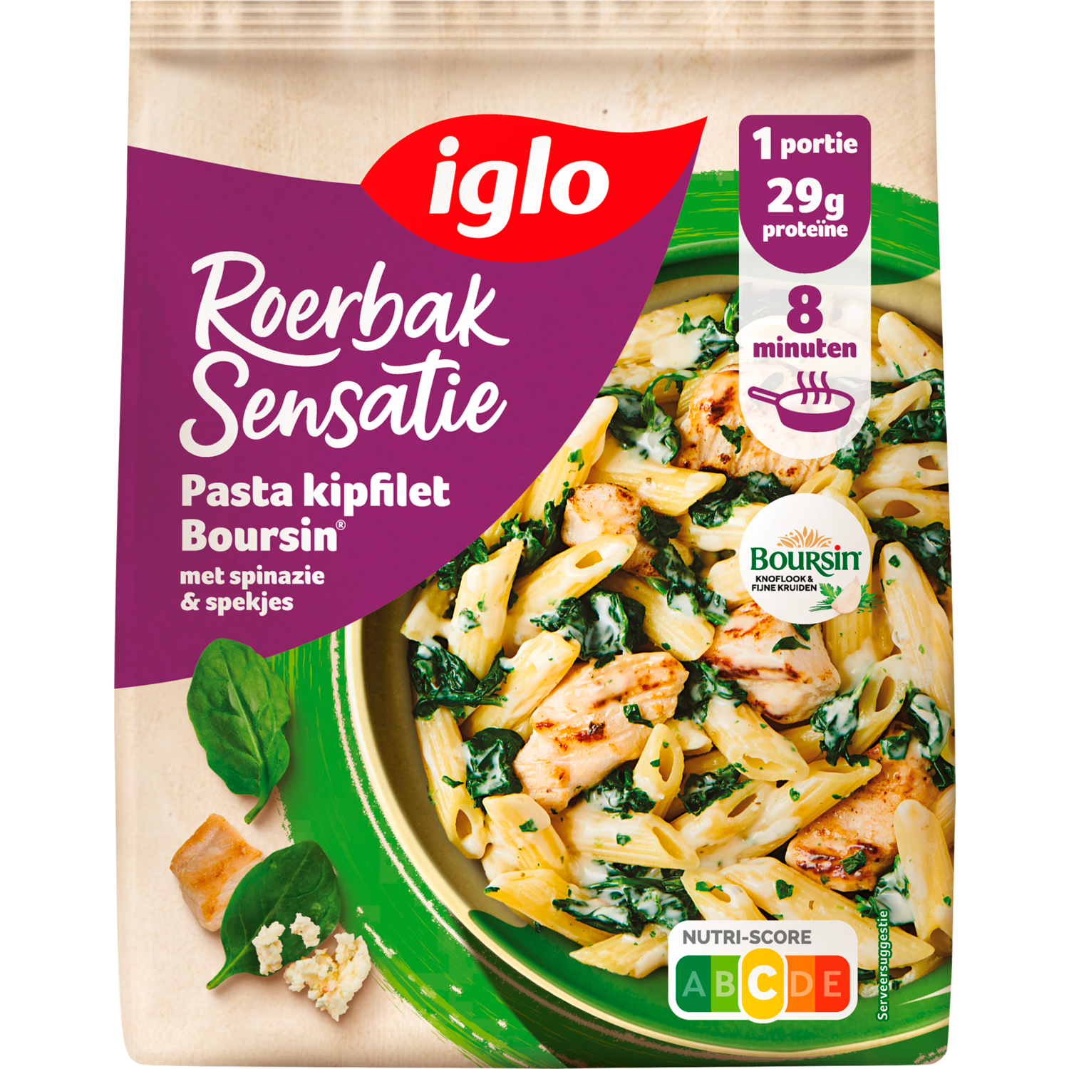 Iglo Roerbaksensatie kip-pasta-boursin