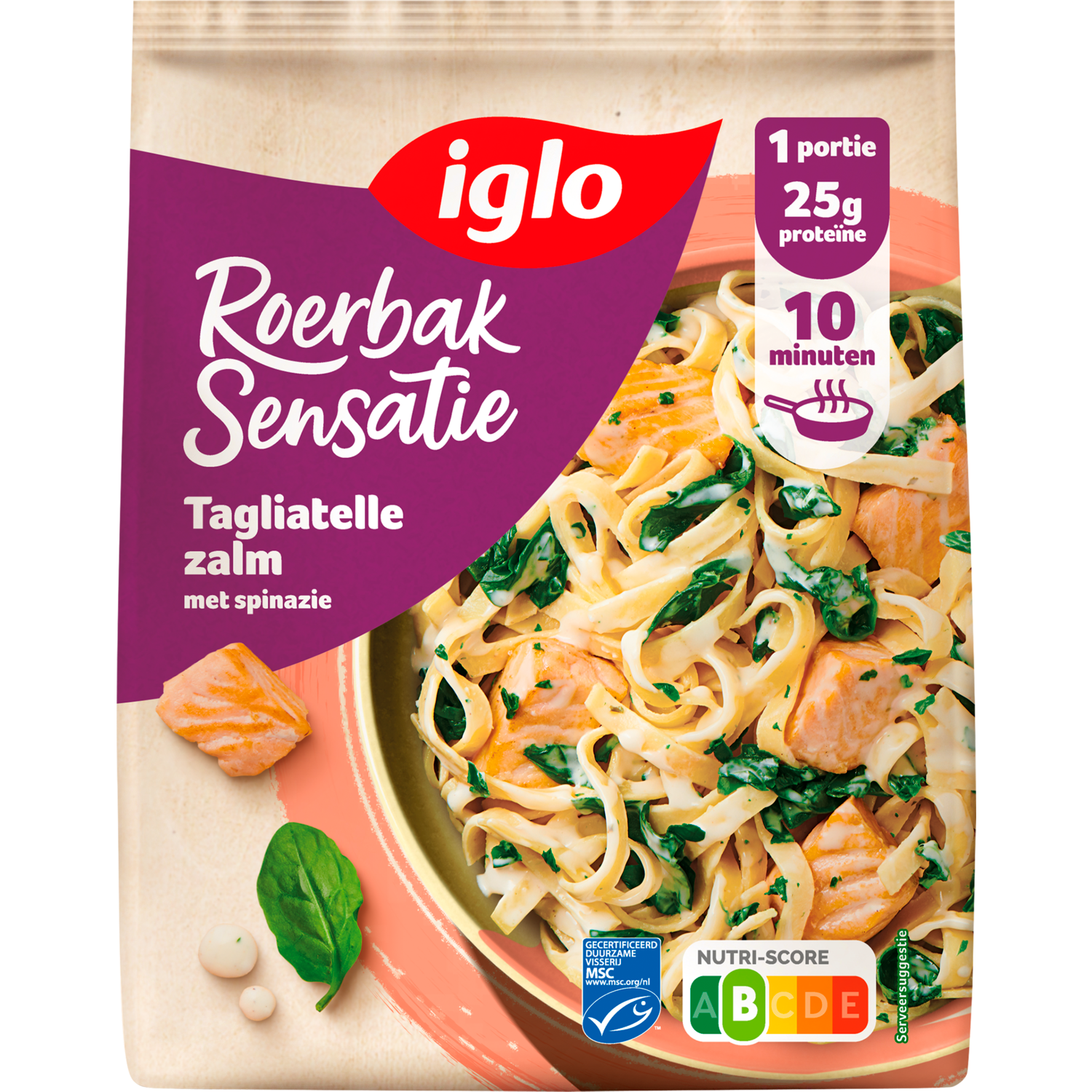 Iglo Roerbaksensatie tagliatelle zalm