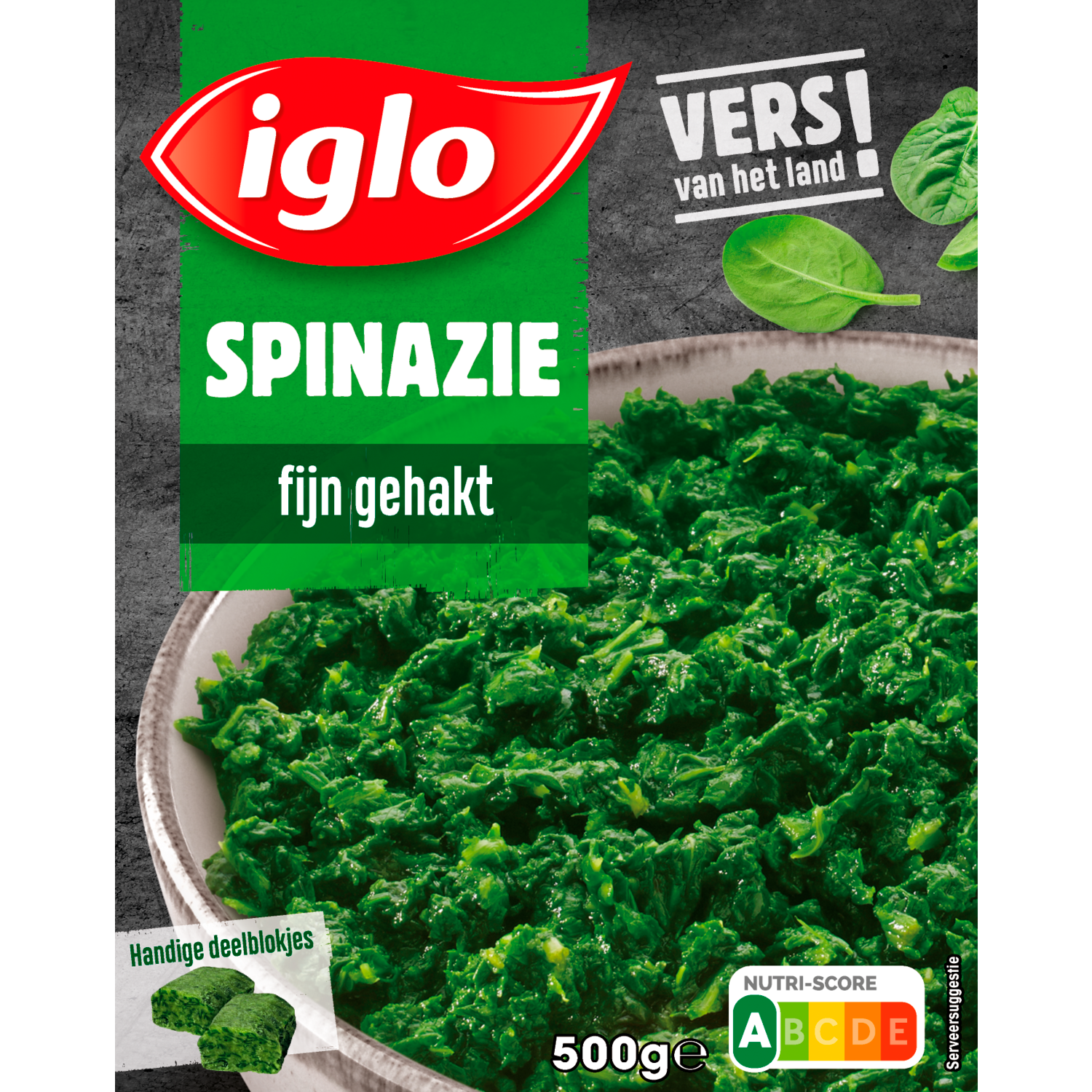 Iglo Spinazie fijn gehakt deelblokjes
