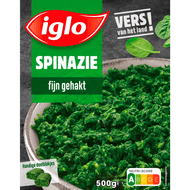 Iglo Spinazie fijn gehakt deelblokjes Foto van Iglo Spinazie fijn gehakt deelblokjes