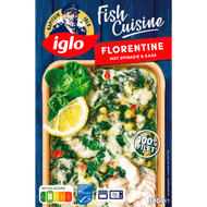 Foto van Iglo Fish cuisine florentine spinazie en kaas
