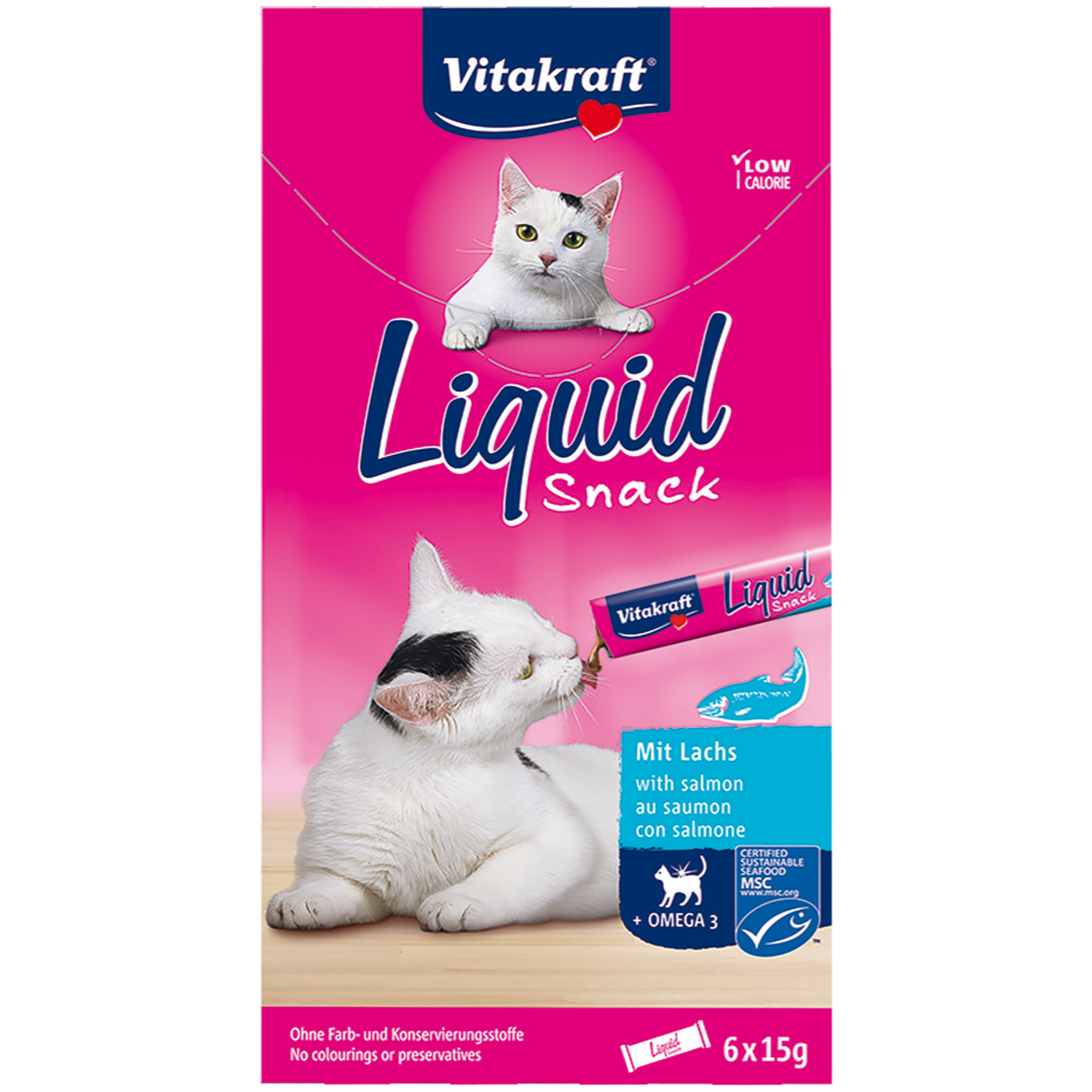 Vitakraft Kattensnacks liquid zalm-omega