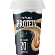 Melkunie Milkshake protein vanille fudge Foto van Melkunie Milkshake protein vanille fudge