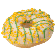 Foto van Vers Lente donut met mango vulling