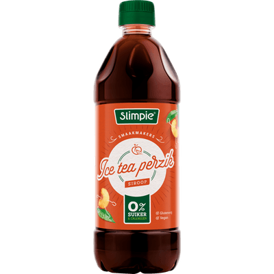 Slimpie Limonadesiroop ice tea peach 0%