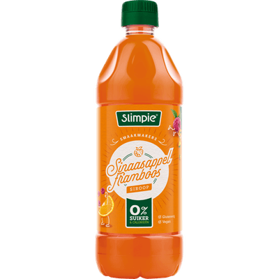 Slimpie Limonadesiroop sinaasappel-framboos