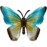 Deco vlinder metaal 4ass Foto van Deco vlinder metaal 4ass