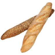 Vers afbak Stokbrood meergranen rustiek Foto van Vers afbak Stokbrood meergranen rustiek